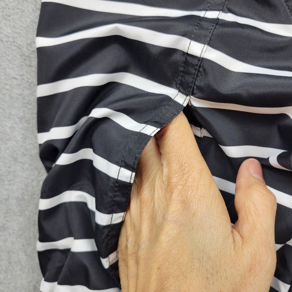 Vintage Lauren Ralph Lauren Active Jacket Womens L Black White Stripe Nautical - Picture 16 of 16